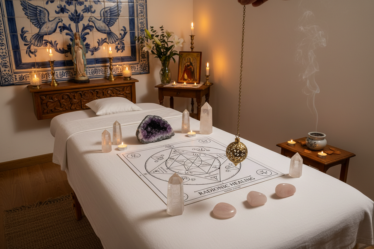 Mesa Radiónica Espiritual Profunda Presencial (imagem realista)
